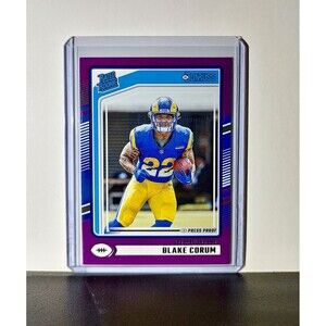 Blake Corum 2024 Panini Donruss NFL #322 Press Proof Card Los Angeles Rams